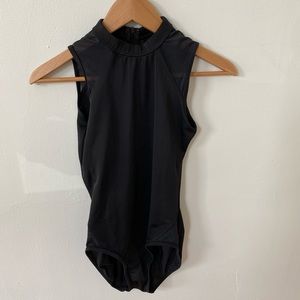 Mesh halter top leotard